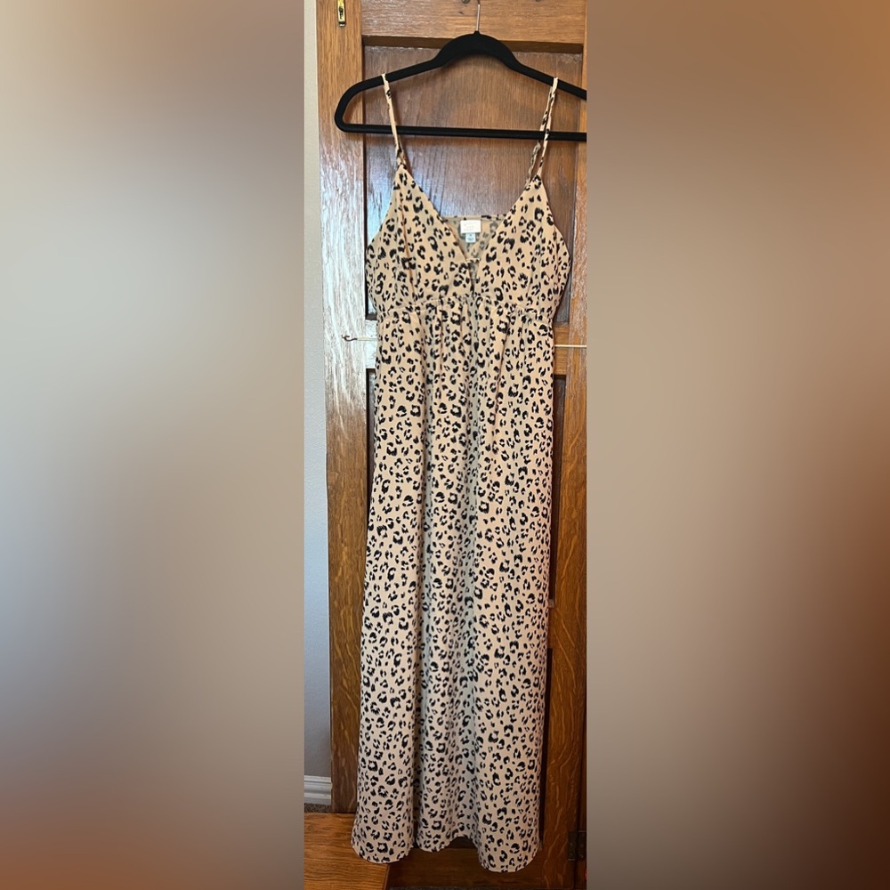 a new day Tan and Black Leopard-Print Maxi dress